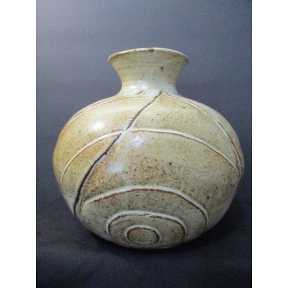 Signed Loy Liu 2006 Glazed Stoneware Studio Pottery Raised Layers Well Crafted - Picture 7 of 11
